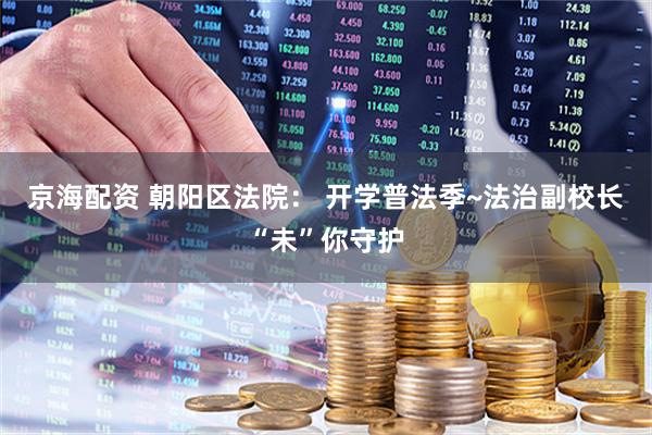 京海配资 朝阳区法院： 开学普法季~法治副校长“未”你守护