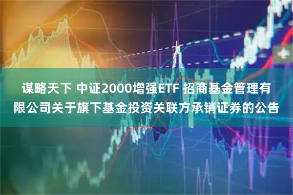 谋略天下 中证2000增强ETF 招商基金管理有限公司关于旗下基金投资关联方承销证券的公告